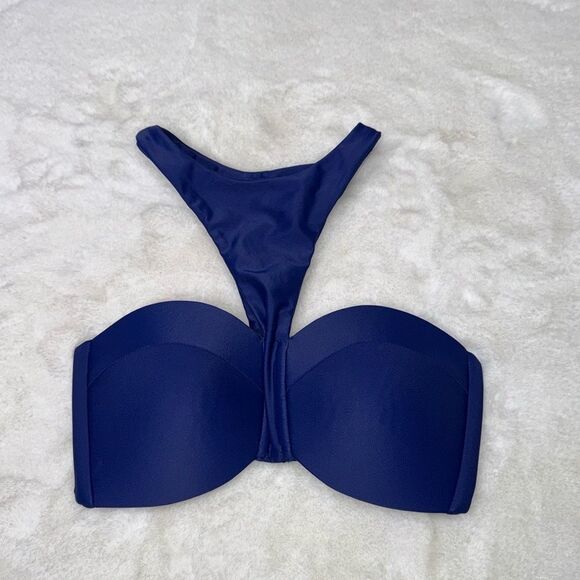 MIKOH Padded Bandeau High Neck Bikini Top Size Small - Picture 2 of 4